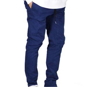 New Hyper Denim Dark Navy Slim Tapered Drawstring Drop Crotch Pants Size S